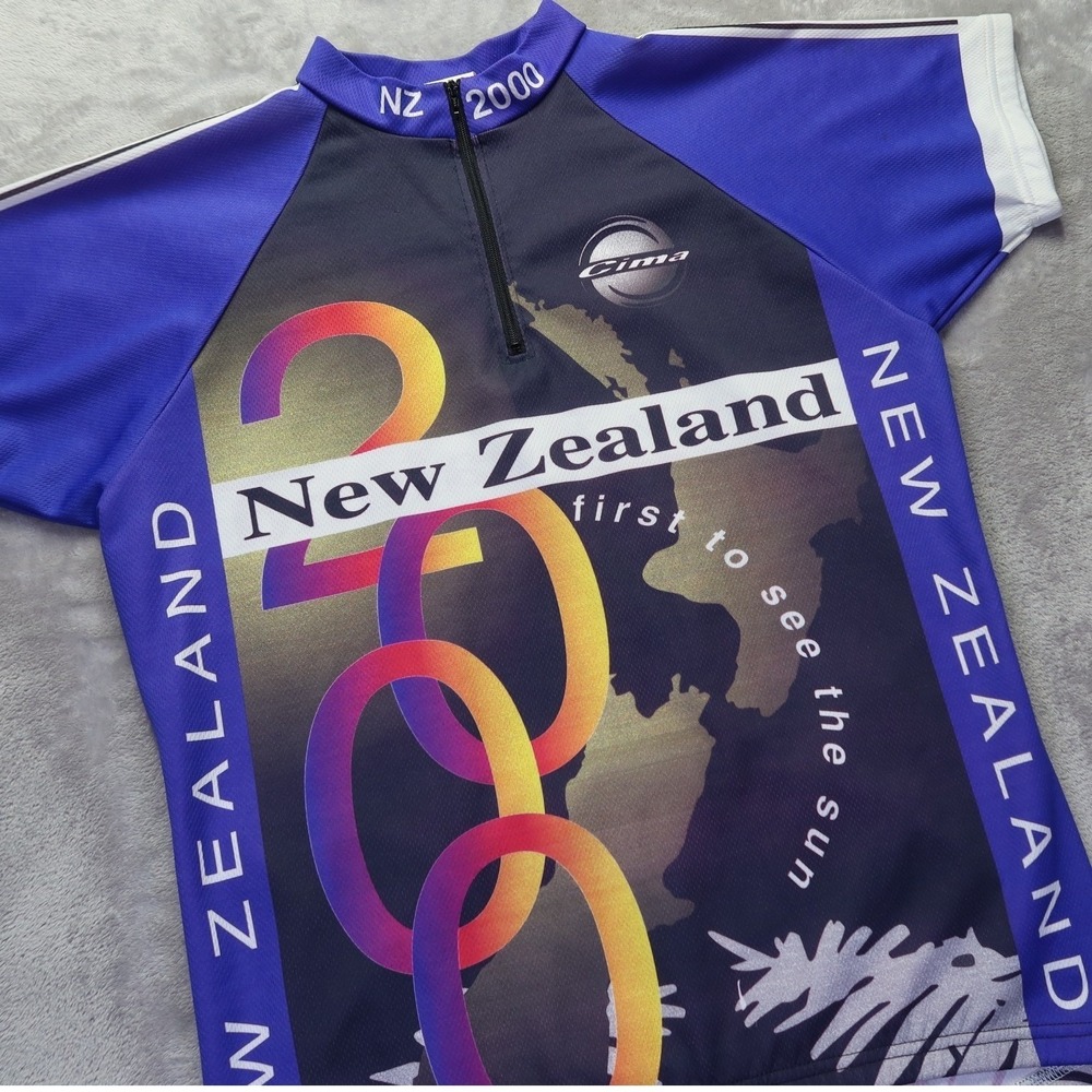 Cima‎ New Zealand Cycling Jersey 1/4 Zip First to See the Sun Shirt Size M